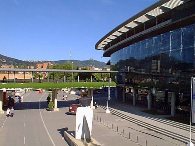 The Nou Camp Stadium from outside.
