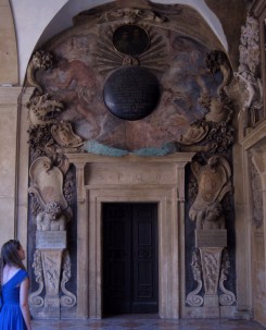 Inside the Archiginnasio.