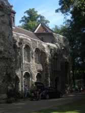 West front of the ruined abbey