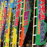 Sumo nobori (banners).