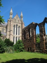 The south-east transept and the ruined guesten hall