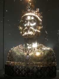 The reliquary bust of Charlemagne.