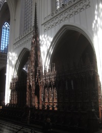 The cathedra in the quire.