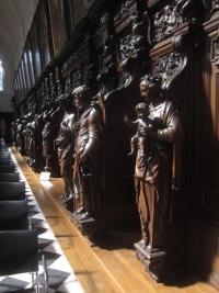 The spectacular wall of carved confessionals by Pieter Verbrugghen I.