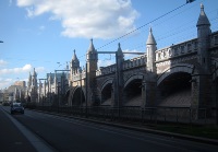 Gothic railway viaduct.