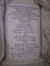 Memorial to Lieutenant Colonel John Campbell, who defended Mangalore against Tipu Sultan.