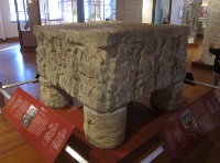 Cast of altar Q at Copan (Honduras).