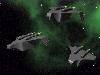 A fleet of spaceships.