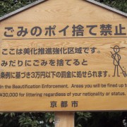 Sign in Gion.