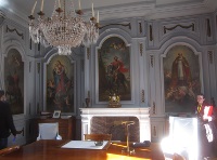 Inside the town hall.