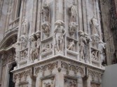 The cathedral is covered in magnificent marble sculpture