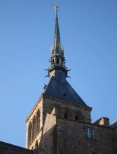 The great spire of the abbey, surmounted by St. Michael