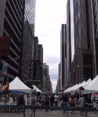 Some kind of festival on Avenue of the Americas (6th Avenue).