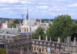 Exeter College chapel, with Brasenose College in the foreground.