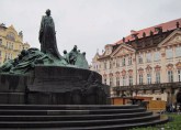 The monument to Jan Hus, one of the earliest ecclesiastical reformers (before Luther)