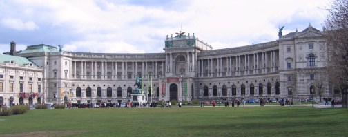 The Neue Burg wing of the Hofburg, facing Heroes' Square
