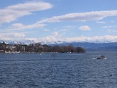 The Alps across Lake Zurich.